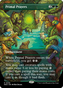 Primal Prayers (Borderless) (339) [Modern Horizons 3] foil - Deck Out Gaming