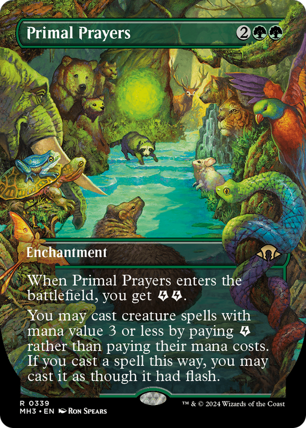 Primal Prayers (Borderless) (339) [Modern Horizons 3] foil - Deck Out Gaming