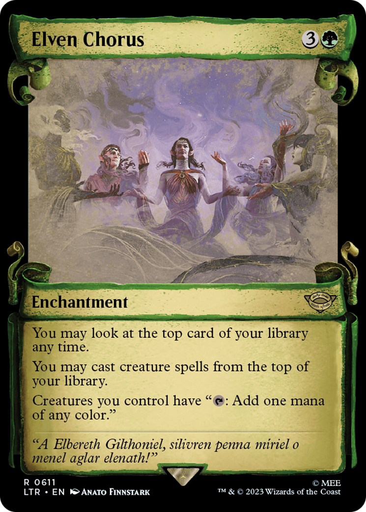 Elven Chorus (Showcase Scrolls) (611) [The Lord of the Rings: Tales of Middle-earth] - Deck Out Gaming