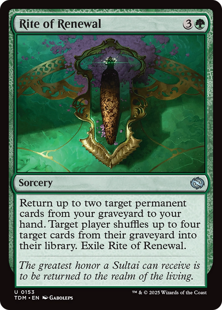 Rite of Renewal (153) [Tarkir: Dragonstorm] foil - Deck Out Gaming