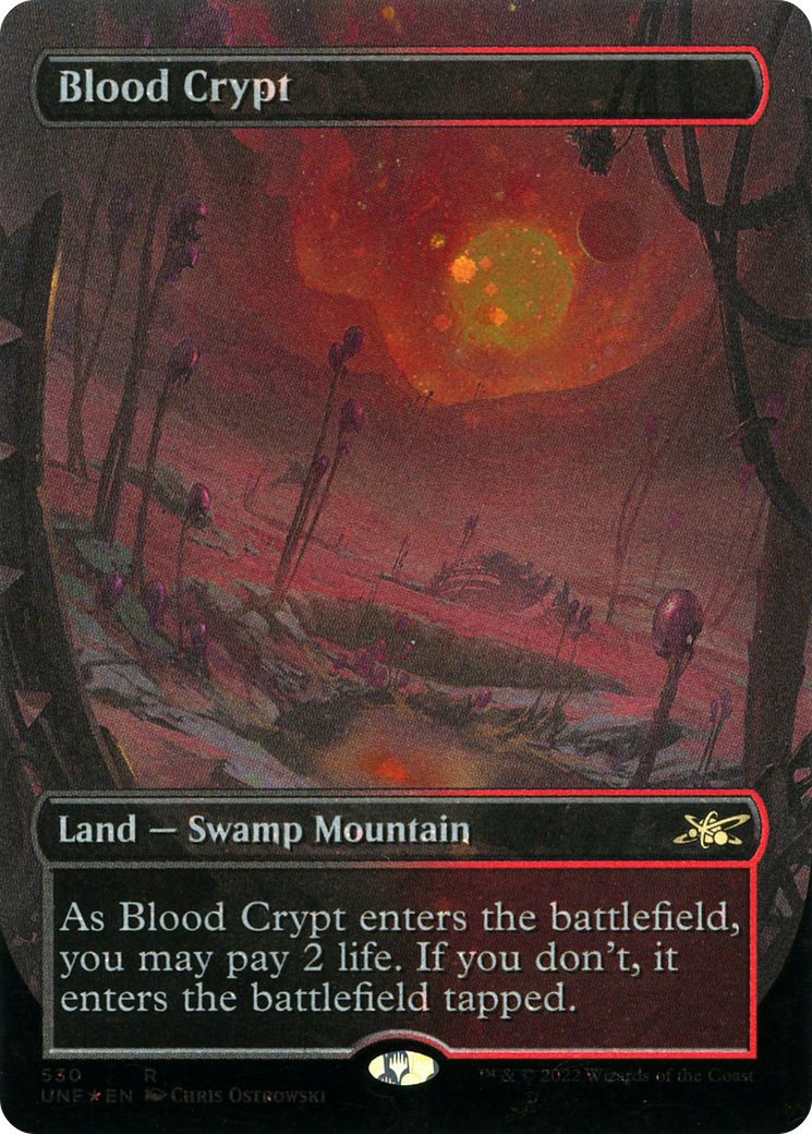 Blood Crypt (Borderless) (Galaxy Foil) (530) [Unfinity] foil - Deck Out Gaming