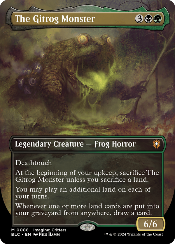The Gitrog Monster (Borderless) (88) [Bloomburrow Commander] foil - Deck Out Gaming