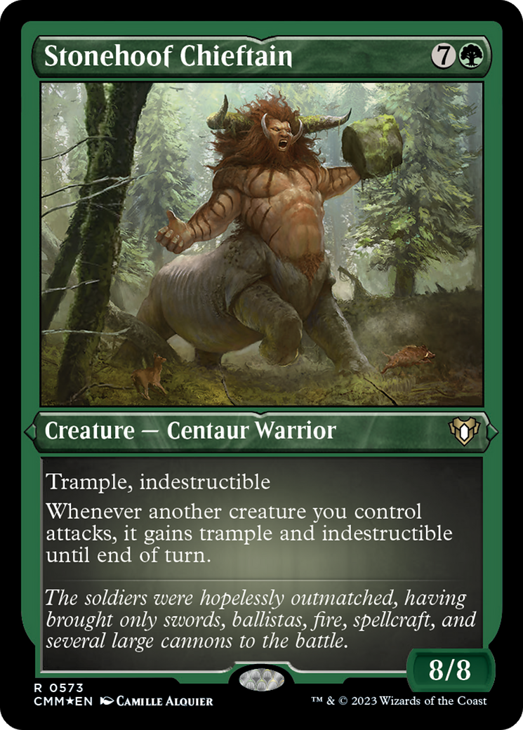 Stonehoof Chieftain (573) [Commander Masters] etched - Deck Out Gaming