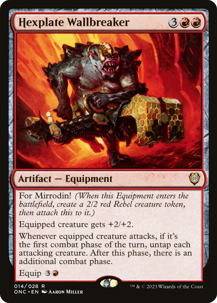 Hexplate Wallbreaker (14) [Commander: Phyrexia: All Will Be One] - Deck Out Gaming