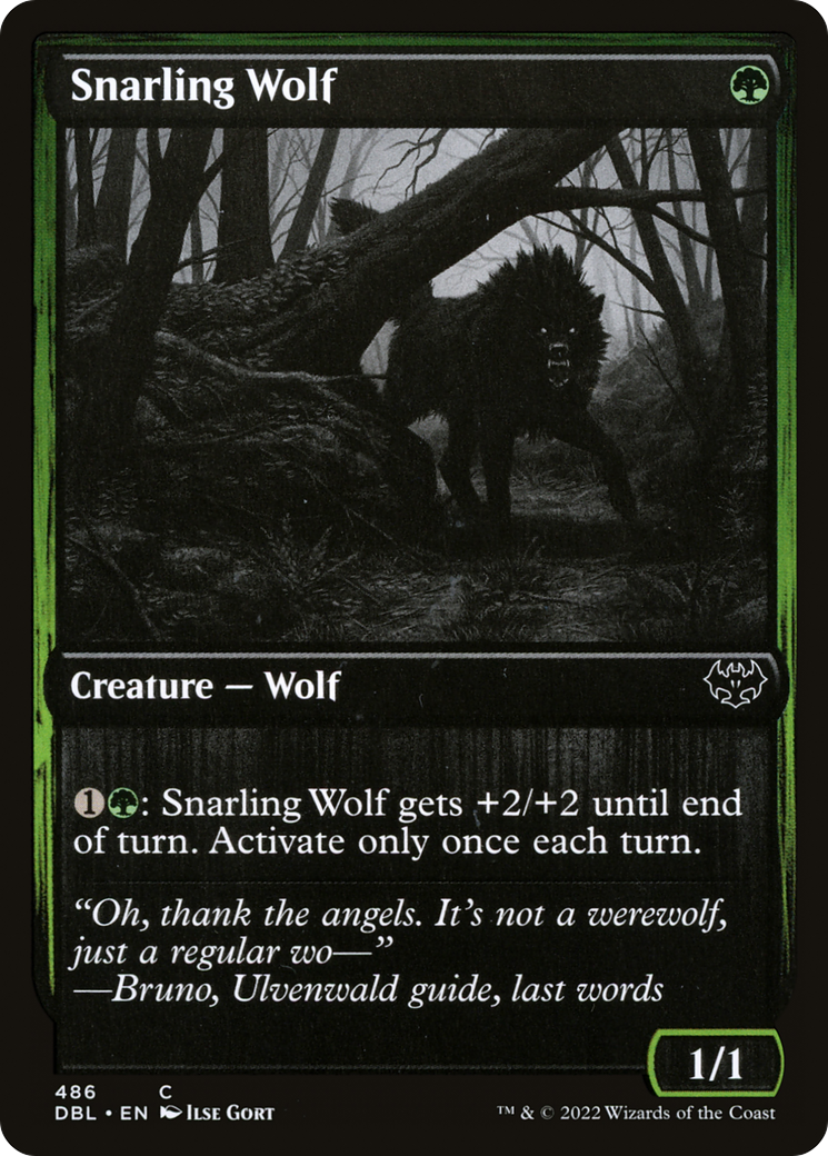 Snarling Wolf (486) (486) [Innistrad: Double Feature] - Deck Out Gaming