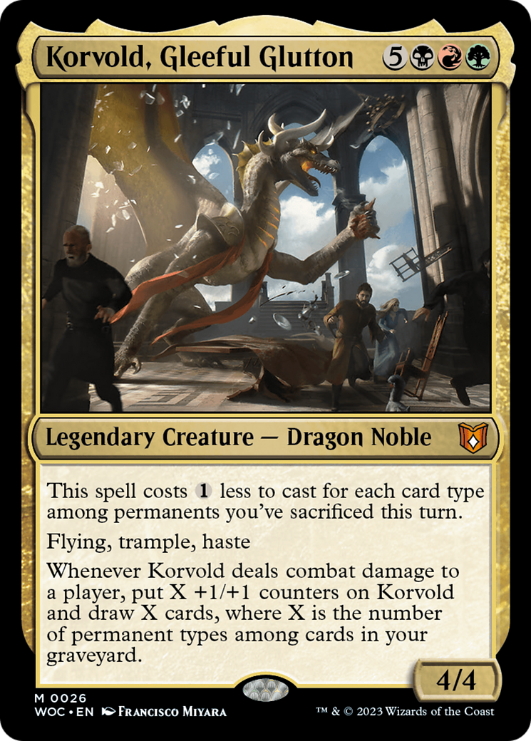Korvold, Gleeful Glutton (26) [Wilds of Eldraine Commander] foil - Deck Out Gaming