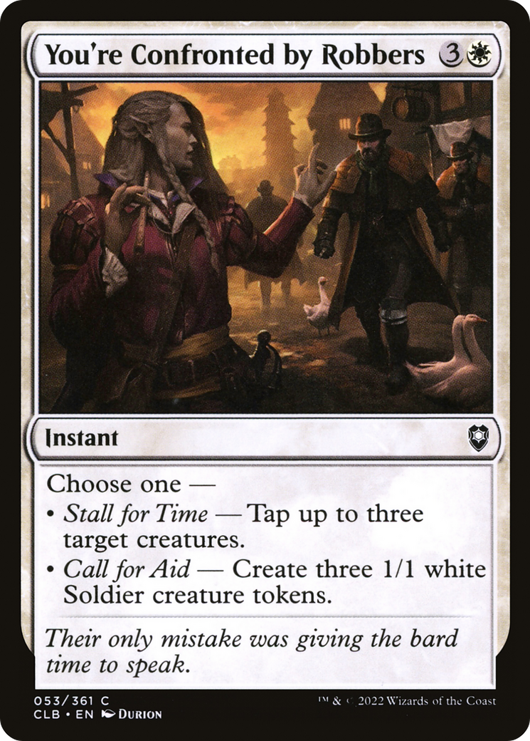 You're Confronted by Robbers (53) [Commander Legends: Battle for Baldur's Gate] foil - Deck Out Gaming