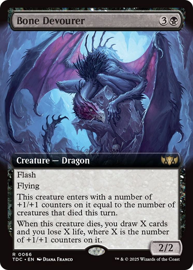 Bone Devourer (Extended Art) (66) [Commander: Tarkir: Dragonstorm] - Deck Out Gaming