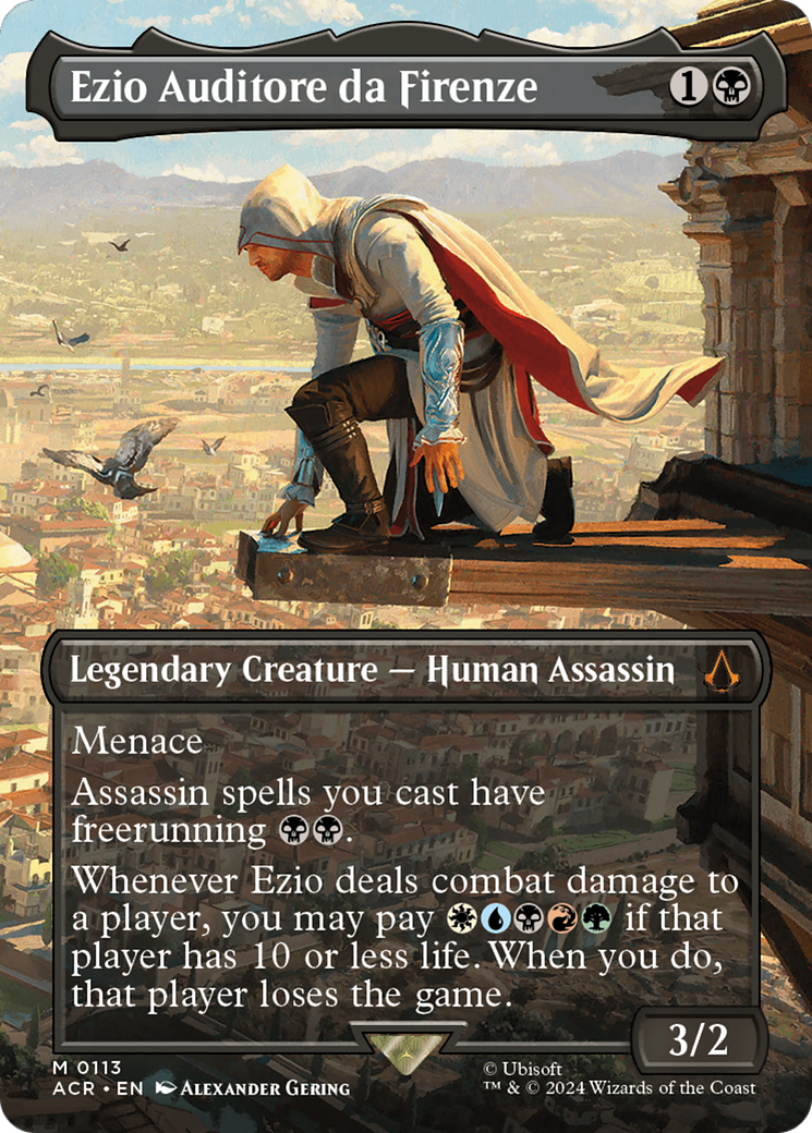 Ezio Auditore da Firenze (Borderless) (113) [Assassin's Creed] foil - Deck Out Gaming