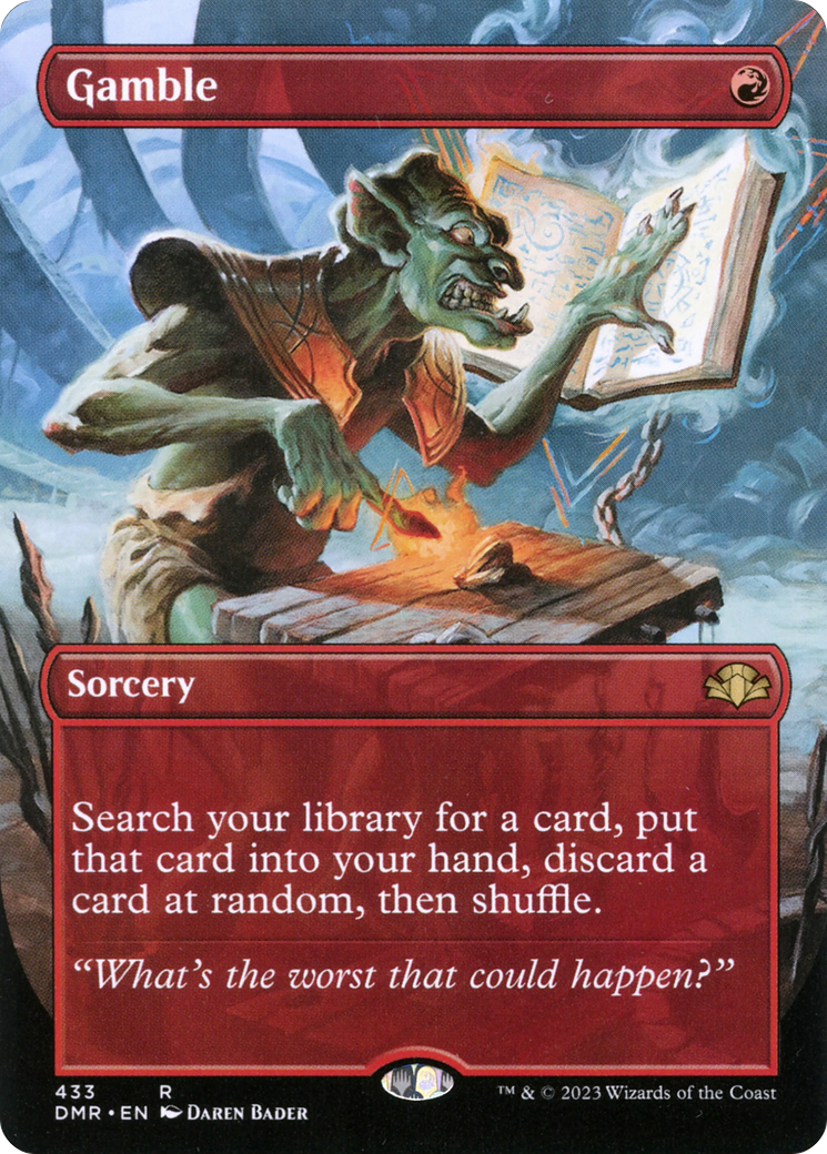 Gamble (Borderless) (433) [Dominaria Remastered] - Deck Out Gaming