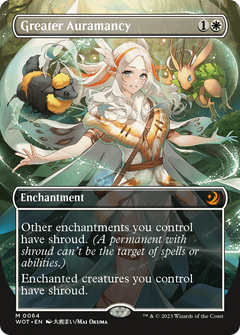 Greater Auramancy (Anime Borderless) (64) [Wilds of Eldraine: Enchanting Tales] foil - Deck Out Gaming