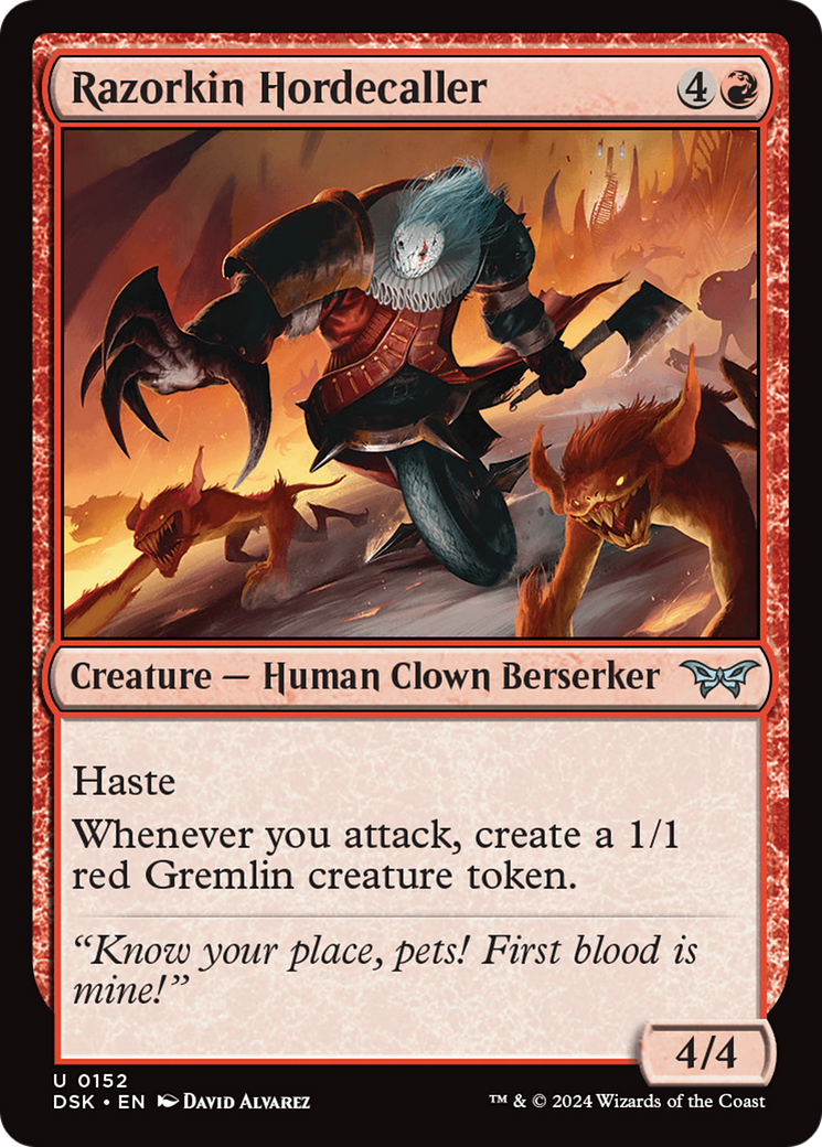 Razorkin Hordecaller (152) [Duskmourn: House of Horror] foil - Deck Out Gaming