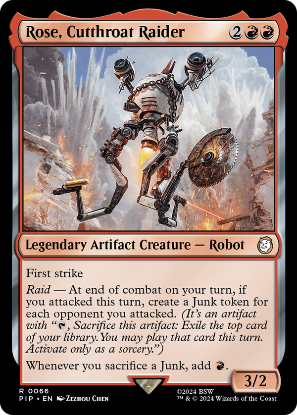 Rose, Cutthroat Raider (66) [Fallout] foil - Deck Out Gaming