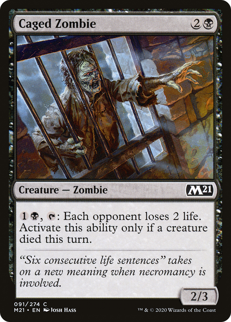 Caged Zombie (91) [Core Set 2021] - Deck Out Gaming