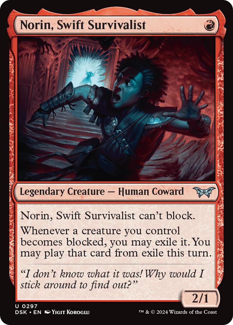 Norin, Swift Survivalist (0297) (297) [Duskmourn: House of Horror] foil - Deck Out Gaming