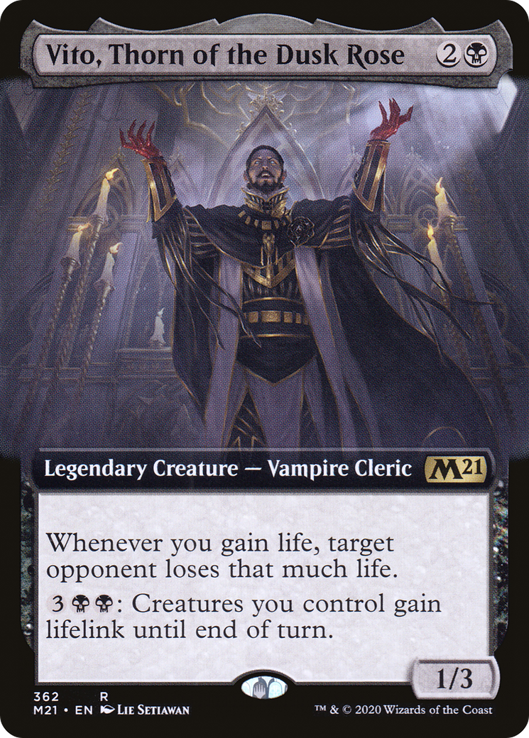 Vito, Thorn of the Dusk Rose (Extended Art) (362) [Core Set 2021] foil - Deck Out Gaming
