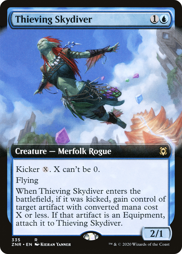 Thieving Skydiver (Extended Art) (335) [Zendikar Rising] foil - Deck Out Gaming
