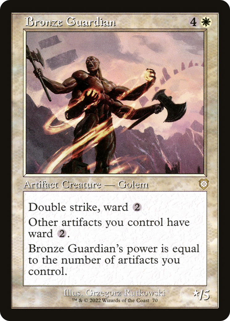 Bronze Guardian (Retro Frame) (70) [Commander: The Brothers' War] - Deck Out Gaming