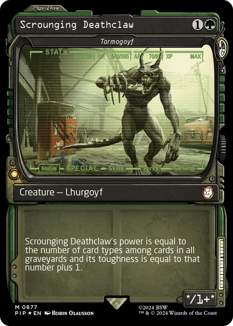 Scrounging Deathclaw - Tarmogoyf (Showcase) (Surge Foil) (877) [Fallout] foil - Deck Out Gaming