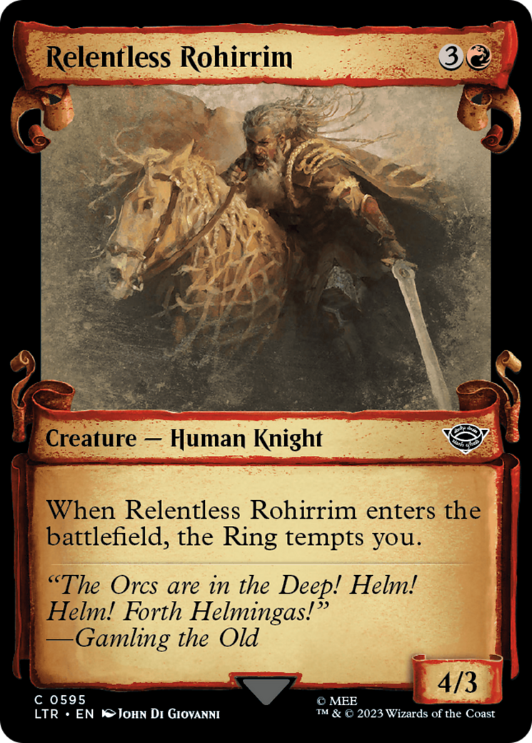 Relentless Rohirrim (Showcase Scrolls) (595) [The Lord of the Rings: Tales of Middle-earth] - Deck Out Gaming