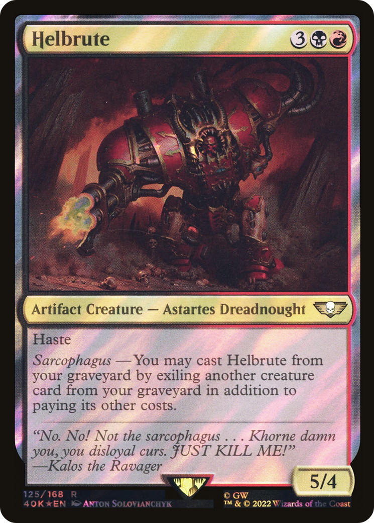 Helbrute (Surge Foil) (125) [Warhammer 40,000 Commander] foil - Deck Out Gaming