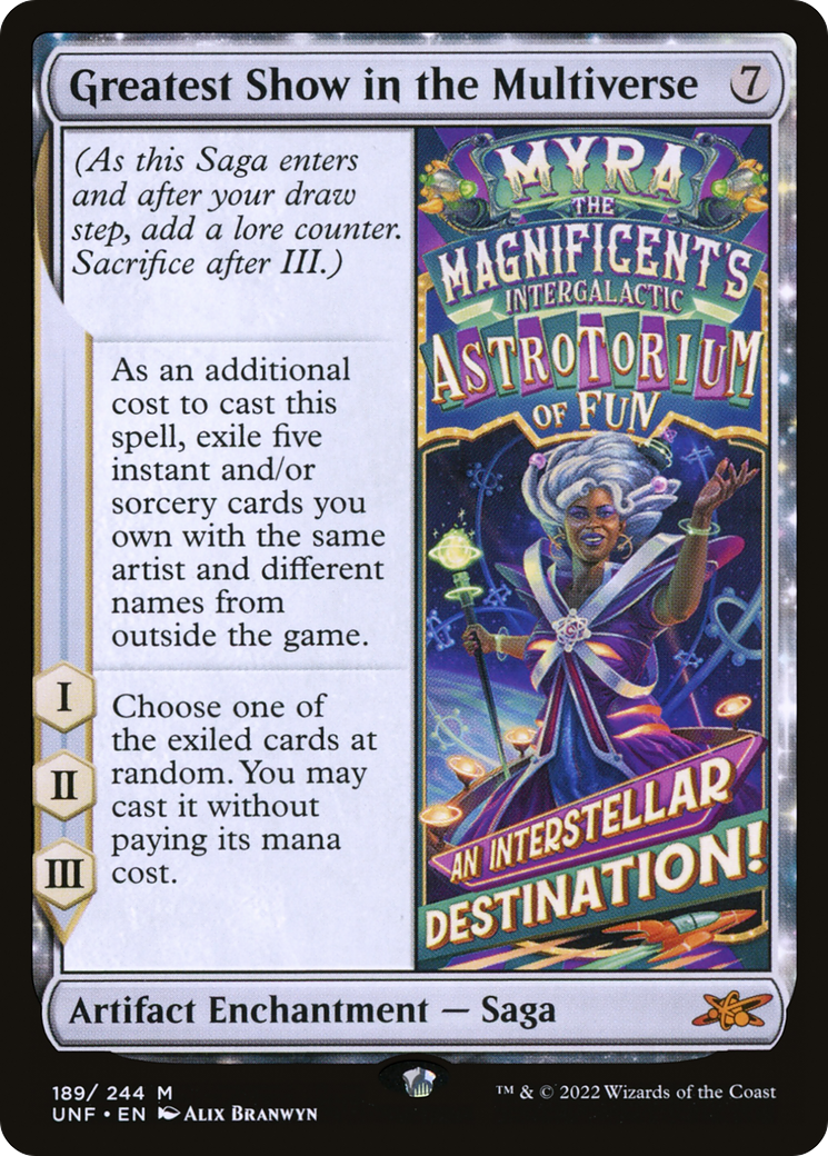 Greatest Show in the Multiverse (189) [Unfinity] foil - Deck Out Gaming