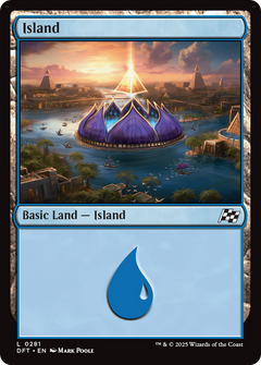 Island (0281) (281) [Aetherdrift] foil - Deck Out Gaming