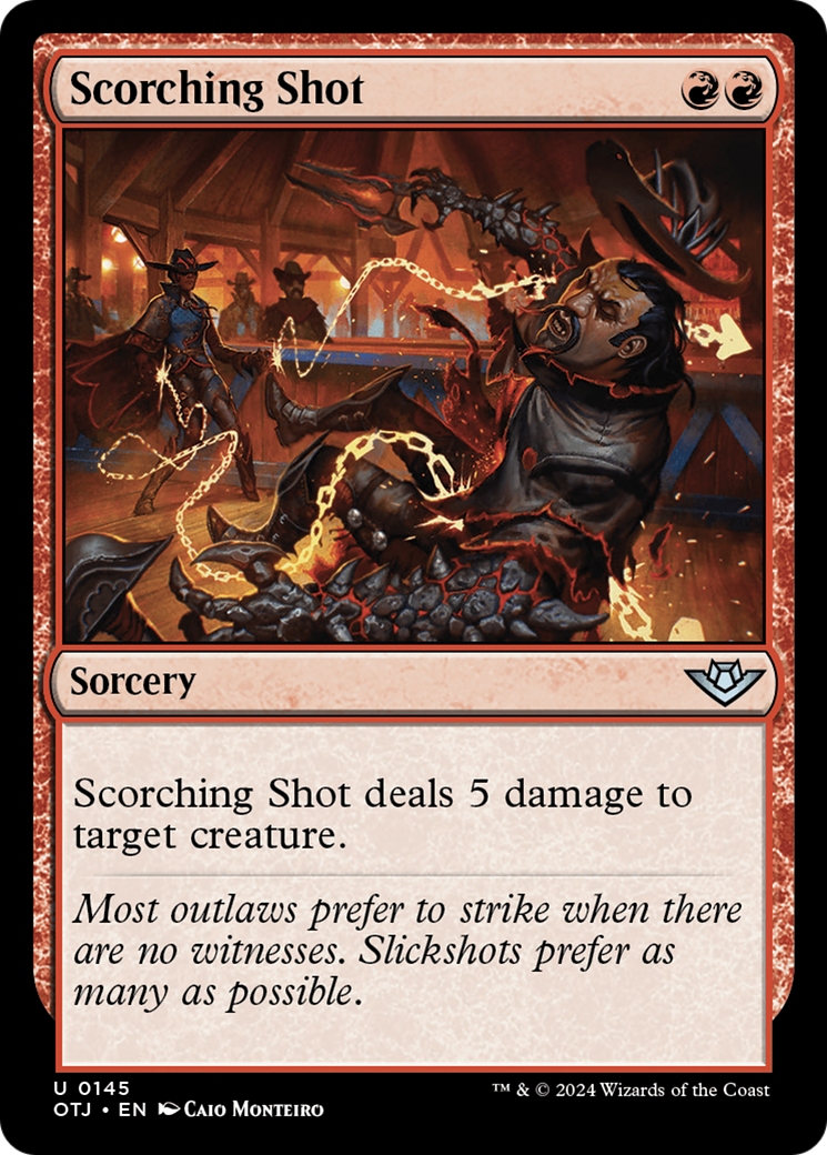 Scorching Shot (145) [Outlaws of Thunder Junction] foil - Deck Out Gaming