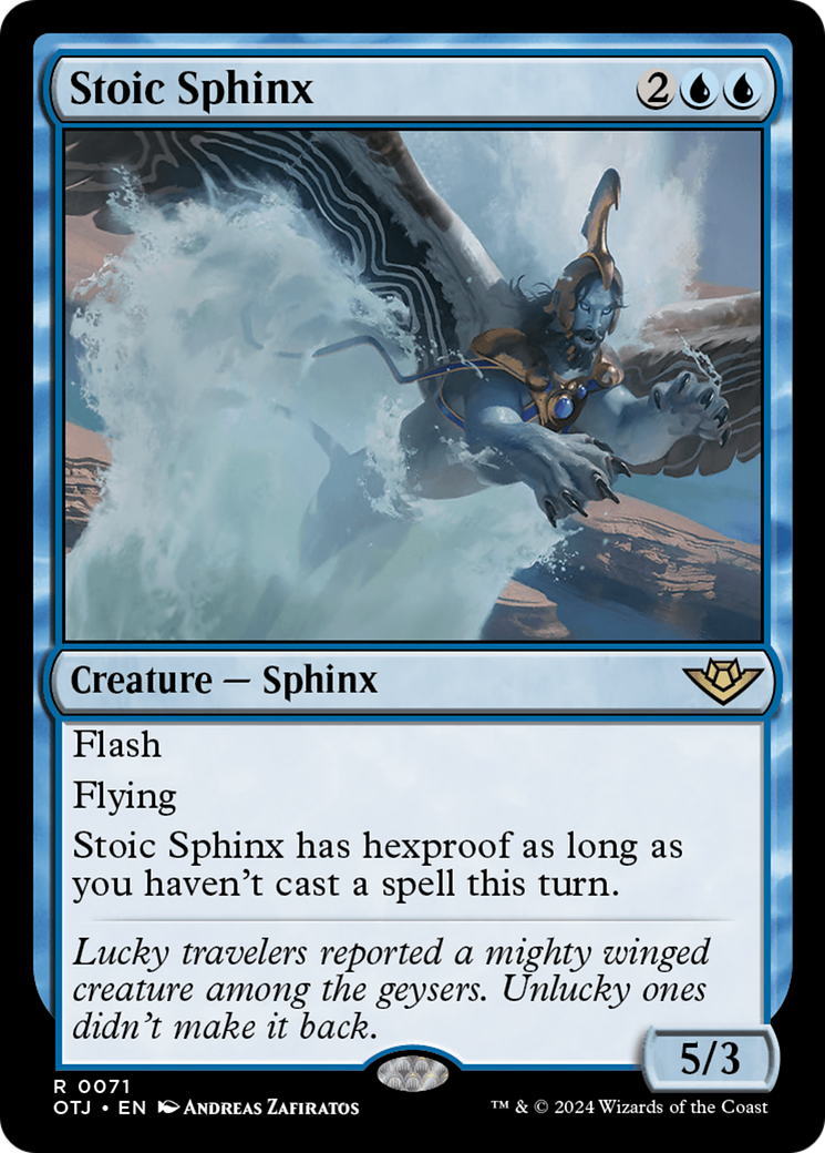 Stoic Sphinx (71) [Outlaws of Thunder Junction] foil - Deck Out Gaming