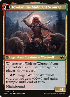 Tovolar, Dire Overlord // Tovolar, the Midnight Scourge (246) [Innistrad: Midnight Hunt] foil - Deck Out Gaming
