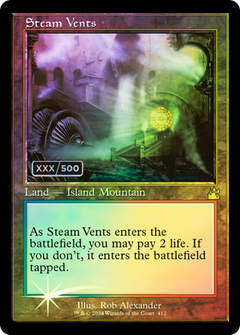 Steam Vents (Retro Frame) (Serial Numbered) (412) [Ravnica Remastered] foil - Deck Out Gaming