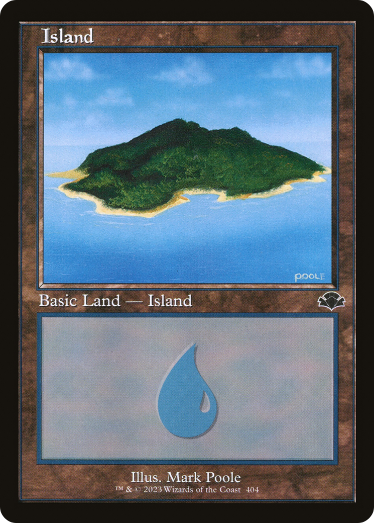 Island (404) (Retro Frame) (404) [Dominaria Remastered] foil - Deck Out Gaming