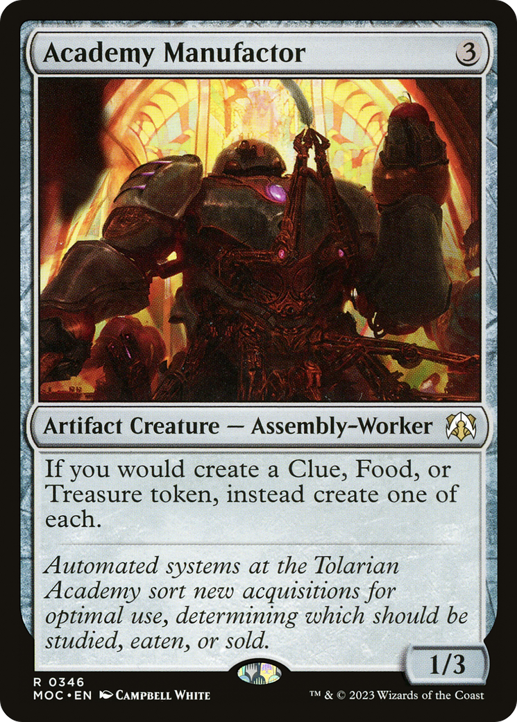 Academy Manufactor (346) [March of the Machine Commander] - Deck Out Gaming