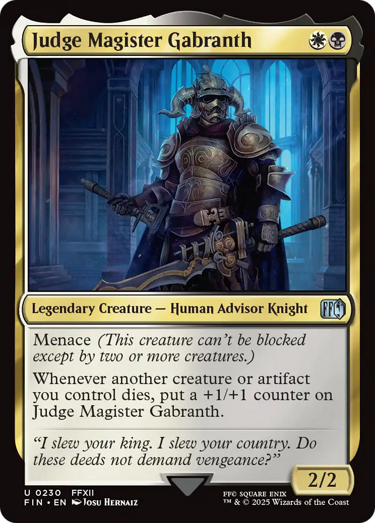 Judge Magister Gabranth (230) [FINAL FANTASY] foil - Deck Out Gaming