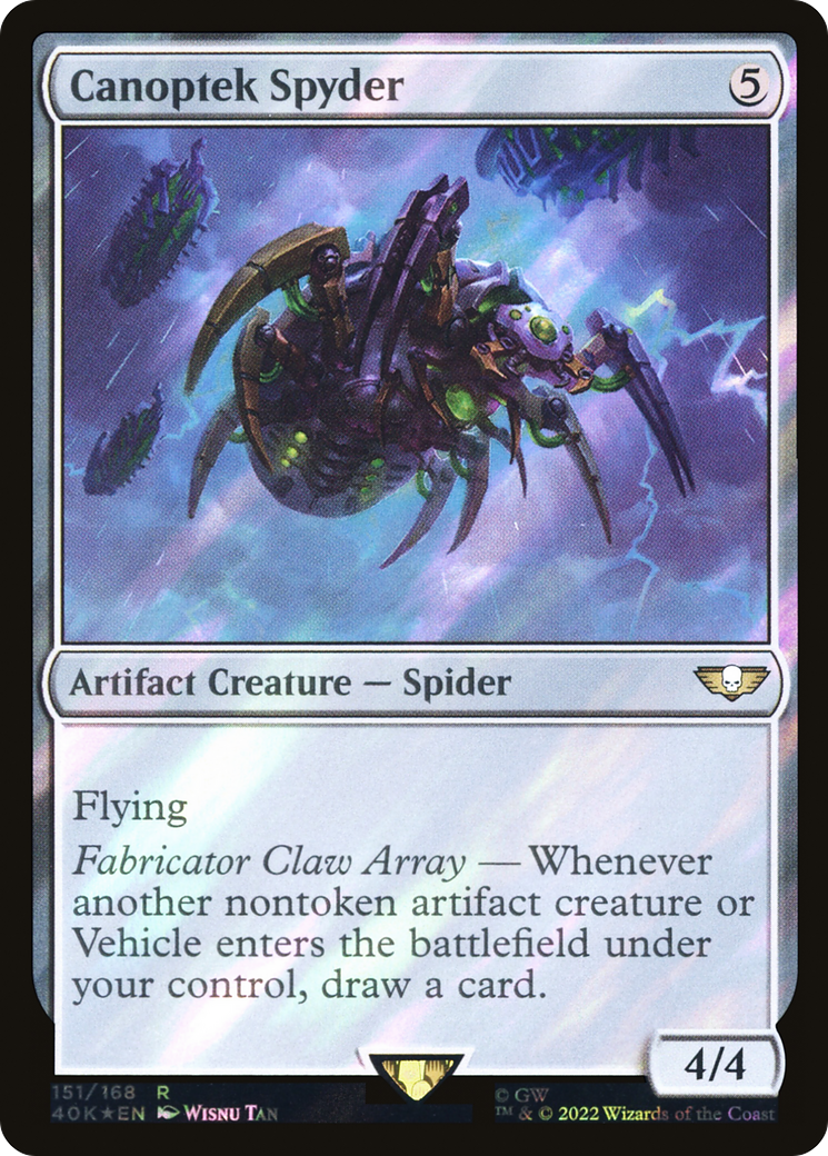 Canoptek Spyder (Surge Foil) (151) [Warhammer 40,000 Commander] foil - Deck Out Gaming