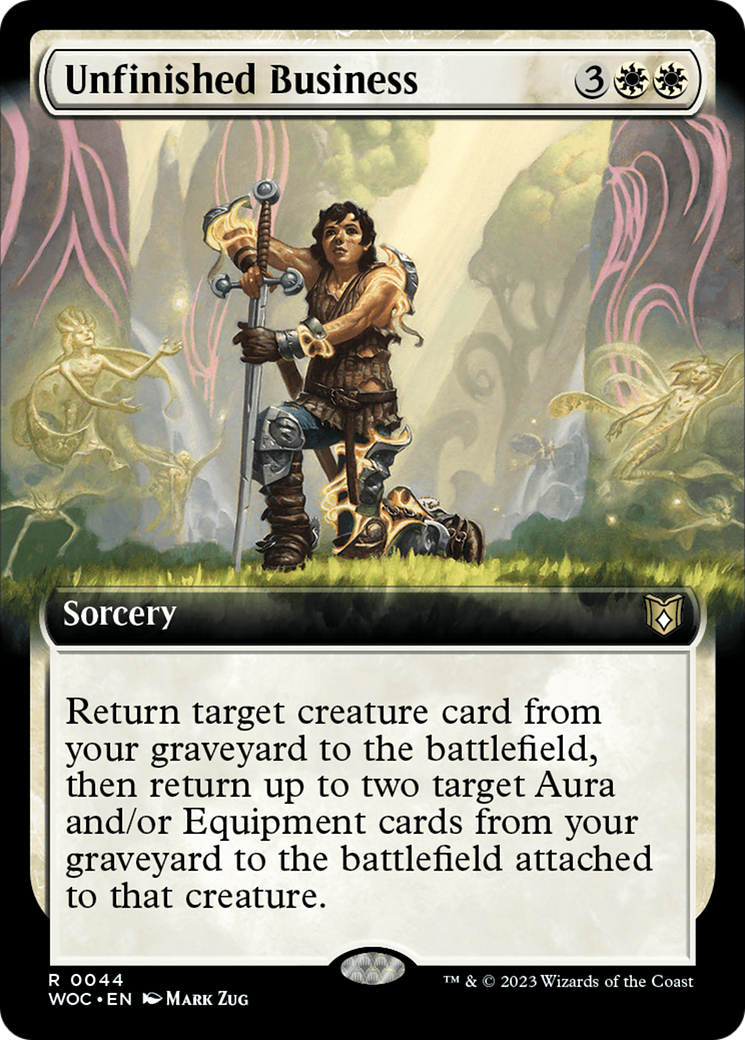 Unfinished Business (Extended Art) (44) [Wilds of Eldraine Commander] - Deck Out Gaming
