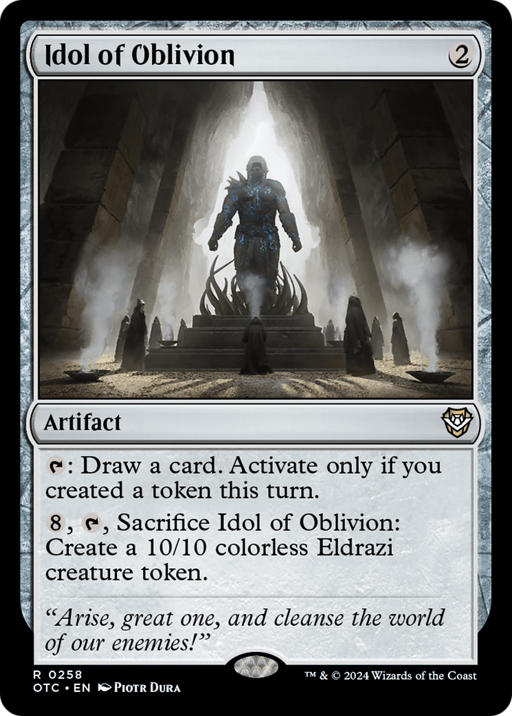 Idol of Oblivion (258) [Outlaws of Thunder Junction Commander] - Deck Out Gaming