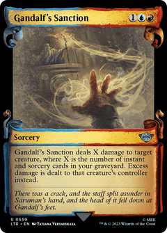 Gandalf's Sanction (Showcase Scrolls) (659) [The Lord of the Rings: Tales of Middle-earth] foil - Deck Out Gaming