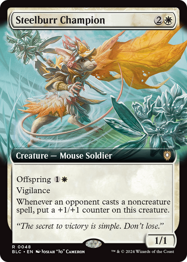 Steelburr Champion (Extended Art) (48) [Bloomburrow Commander] - Deck Out Gaming