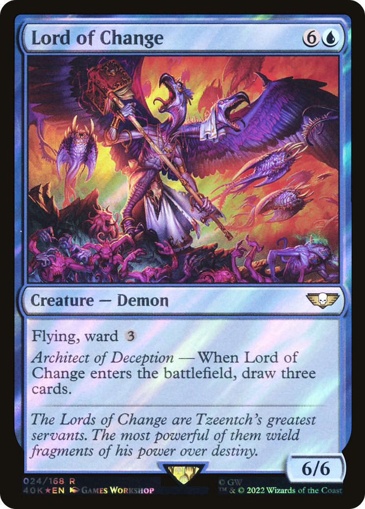 Lord of Change (Surge Foil) (24) [Warhammer 40,000 Commander] foil - Deck Out Gaming
