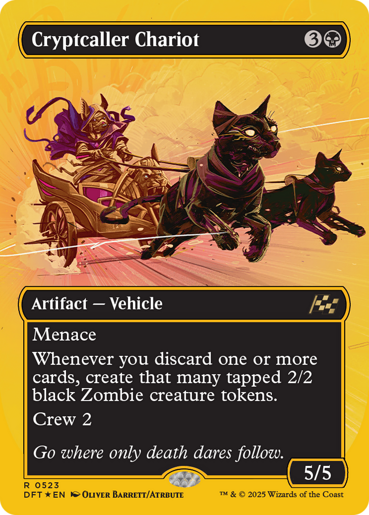 Cryptcaller Chariot (Borderless) (First-Place Foil) (523) [Aetherdrift] foil - Deck Out Gaming
