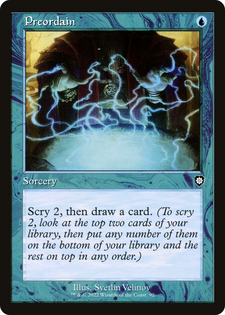 Preordain (Retro Frame) (92) [The Brothers' War Commander] - Deck Out Gaming