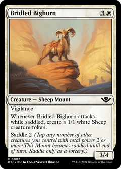 Bridled Bighorn (7) [Outlaws of Thunder Junction] foil - Deck Out Gaming
