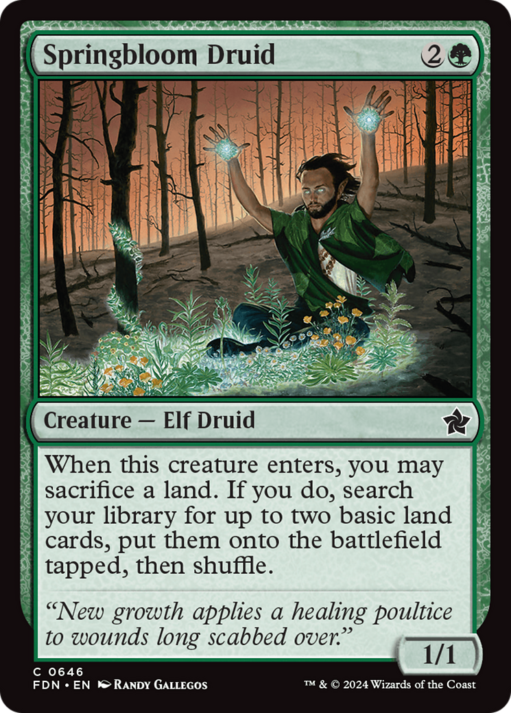 Springbloom Druid (646) [Foundations] - Deck Out Gaming