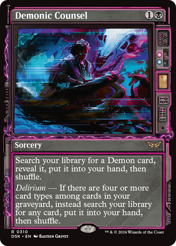 Demonic Counsel (Showcase) (310) [Duskmourn: House of Horror] foil - Deck Out Gaming