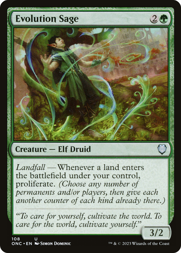Evolution Sage (108) [Phyrexia: All Will Be One Commander] - Deck Out Gaming