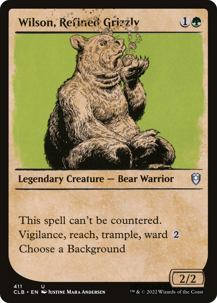 Wilson, Refined Grizzly (Showcase) (411) [Commander Legends: Battle for Baldur's Gate] - Deck Out Gaming