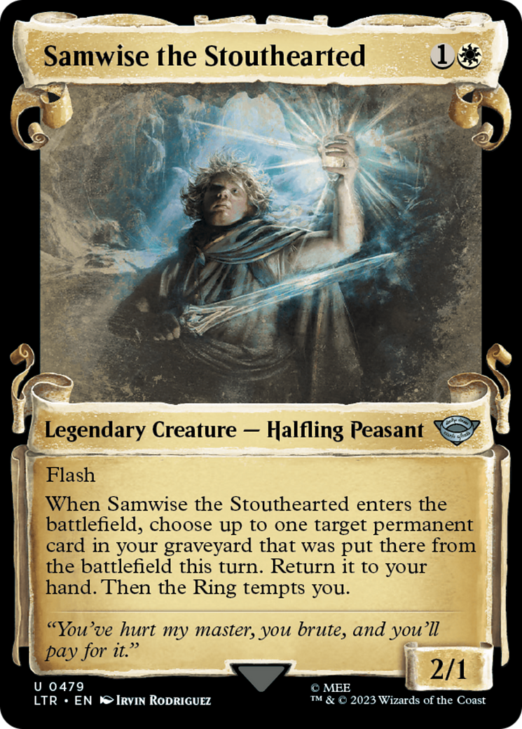 Samwise the Stouthearted (Showcase Scrolls) (479) [The Lord of the Rings: Tales of Middle-earth] foil - Deck Out Gaming