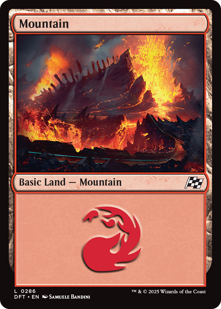 Mountain (0286) (286) [Aetherdrift] foil - Deck Out Gaming