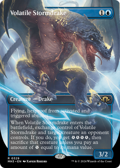 Volatile Stormdrake (Borderless) (329) [Modern Horizons 3] foil - Deck Out Gaming